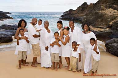 Oahu Group Family Beach Portrait