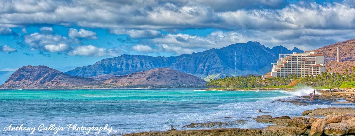 Four Seasons Resort Oahu Family Photographer Ko Olina. Four Seasons Resort, Maili Point, and the Waianae Mountain Range