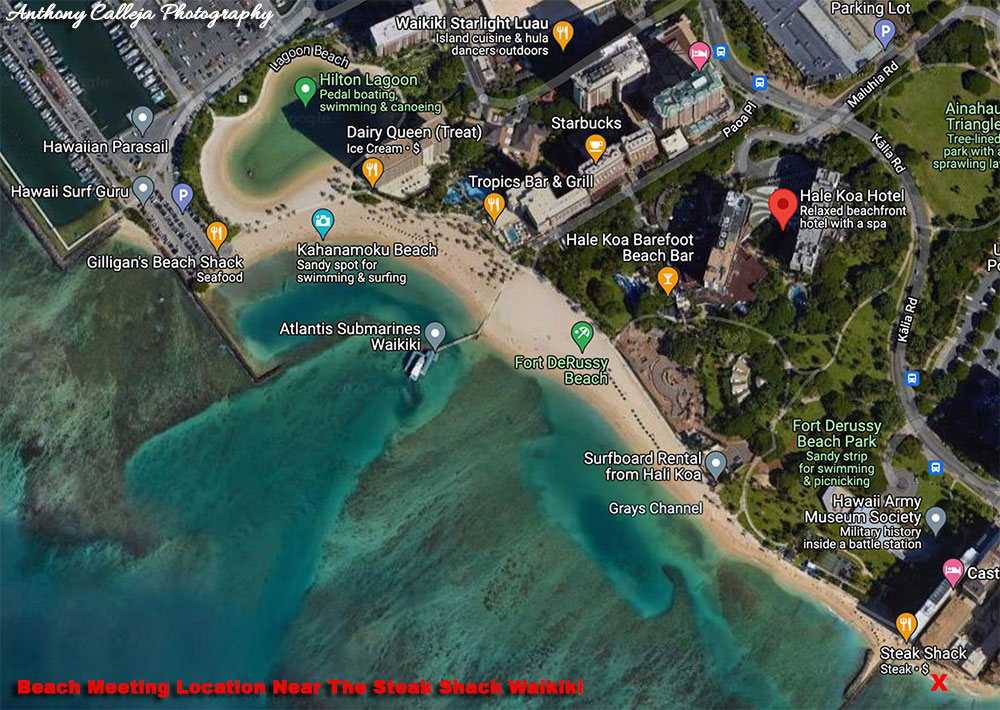 Beach Meeting Location Near The Steak Shack Waikiki