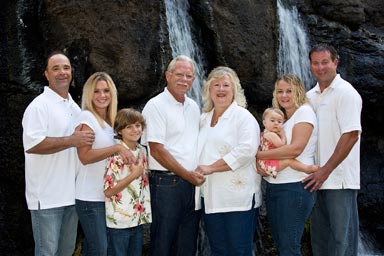 Waikiki Family Photography at the Waterfalls at Hilton Hawaiian Village