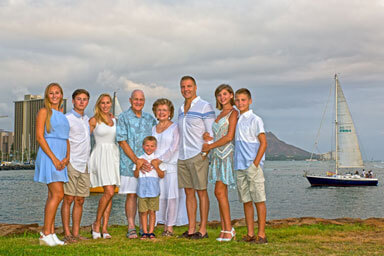 Magic Island Group Family Portrait Photography Honolulu