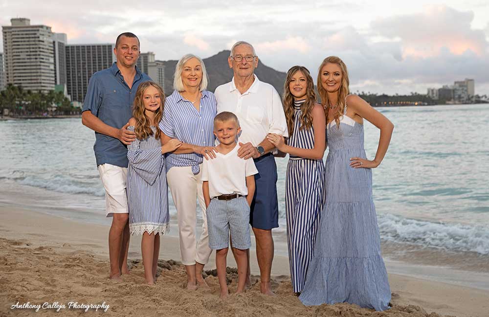 Turturro Family Portrait - Waikiki Beach, Royal Hawaiian Hotel, Oahu, Hawaii