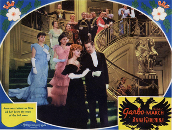 Anna Karenina: This 19th-century period piece is an adaptation of Leo Tolstoy's classic novel. On a trip to St. Petersburg, Anna Karenina (Greta Garbo), neglected wife of the famed Alexei Alexandrovitch Karenin (Basil Rathbone), meets a handsome military officer, Count Vronsky (Freddie Bartholomew). Vronsky becomes enamored of Anna and follows her back to Moscow to confess his feelings. Will she follow her heart to be with him, even if it destroys her family and results in public disgrace? 1935