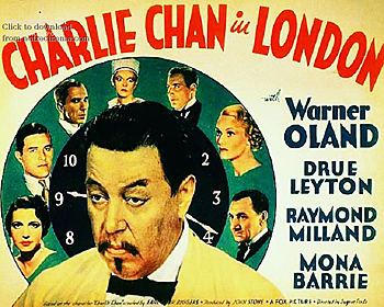 Charlie Chan in London: Charlie visits a wealthy country home in England. Suspects in the murder range from a housekeeper, to a stableman, to a lawyer. 1934
