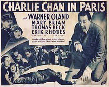 Charlie Chan in Paris: The Chinese detective (Warner Oland) and his No. 1 son (Keye Luke) trap three counterfeiters working out of the sewers. 1935