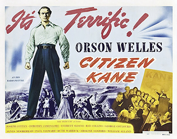Citizen Kane: When a reporter is assigned to decipher newspaper magnate Charles Foster Kane's (Orson Welles) dying words, his investigation gradually reveals the fascinating portrait of a complex man who rose from obscurity to staggering heights. Though Kane's friend and colleague Jedediah Leland (Joseph Cotten), and his mistress, Susan Alexander (Dorothy Comingore), shed fragments of light on Kane's life, the reporter fears he may never penetrate the mystery of the elusive man's final word, "Rosebud." 1941