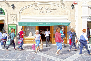 Founded in 1837, Caffe Cordina is a well-known family business with a long history. From its humble beginnings as a confectionery in Bormla, it has become a prestigious Cafe thanks to the foresight, daring and hard work of the late Cesare Cordina, when he relocated it to Valletta in 1944.