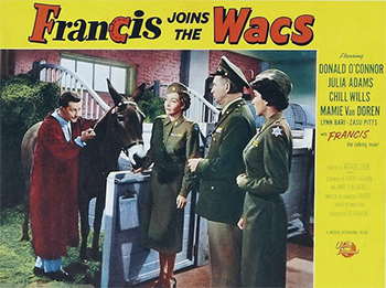 Francis Joins the WACS: The talking mule accompanies his old Army buddy (Donald O'Connor), recalled to active duty with the WACs. (1954)