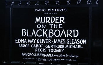 Murder on the Blackboard: Schoolteacher Hildegarde Withers uses a musical notation on a blackboard to solve the murder of a young colleague.