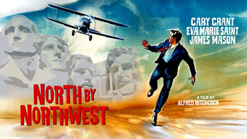 North by Northwest: This classic suspense film finds New York City ad executive Roger O. Thornhill (Cary Grant) pursued by ruthless spy Phillip Vandamm (James Mason) after Thornhill is mistaken for a government agent. Hunted relentlessly by Vandamm's associates, the harried Thornhill ends up on a cross-country journey, meeting the beautiful and mysterious Eve Kendall (Eva Marie Saint) along the way. Soon, Vandamm's henchmen close in on Thornhill, resulting in several iconic action sequences. 1959