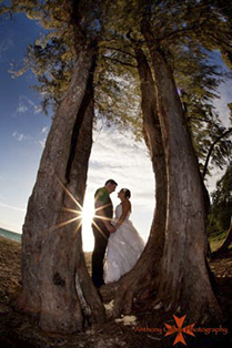 Sunrise, Beach Wedding, Waimanalo, Oahu, Hawaii. Photographed in 2010